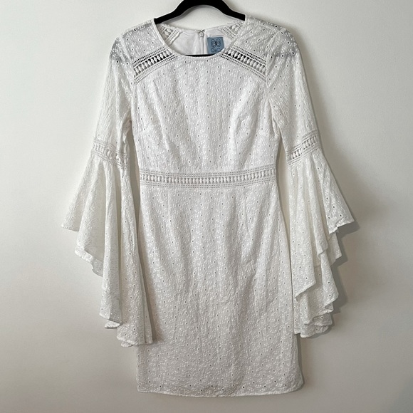 CeCe White Eyelet Cotton Dress - Picture 2 of 8